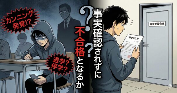 大学でカンニングした場合の処分は？事実確認されずに不合格となるか